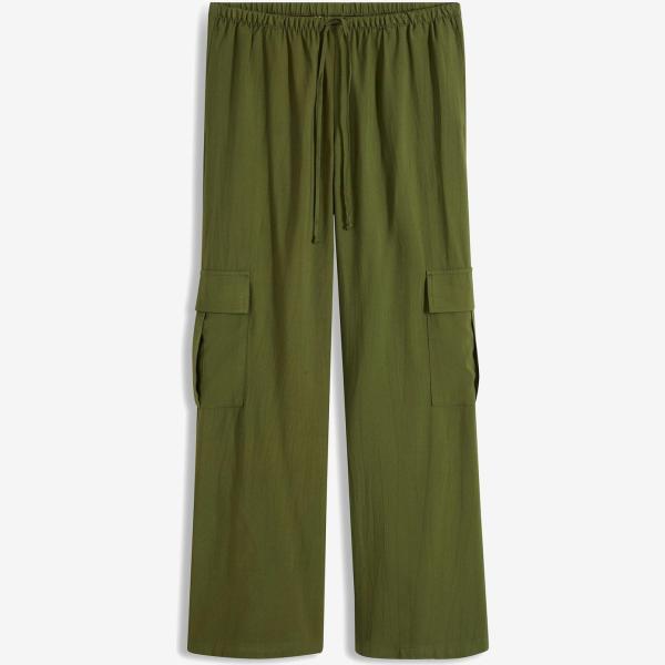 pantalon cargo bonprix vert