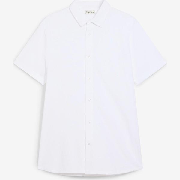 Chemise à manches courtes homme blanc neige col classique à manches courtes bonprix