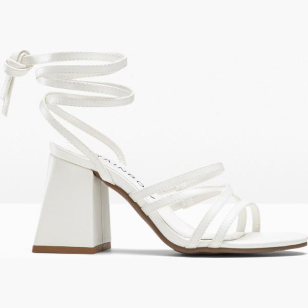 sandales à talon bonprix blanc