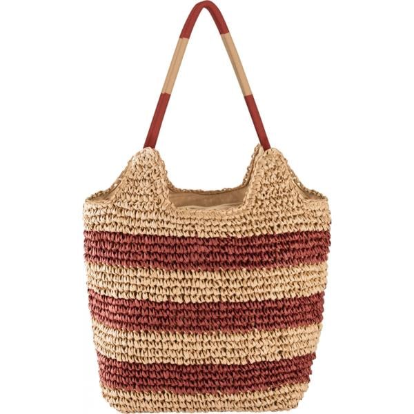 sac cabas bonprix marron à rayures