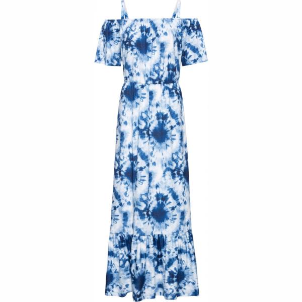 robe longue bonprix bleu imprimé