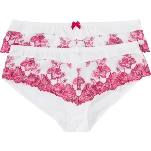 Pantalons longs bonprix blanc à fleurs