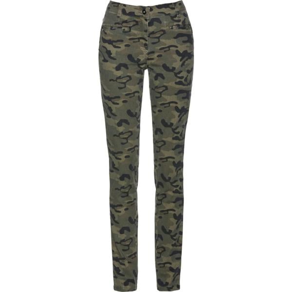 Pantalons longs bonprix vert imprimé