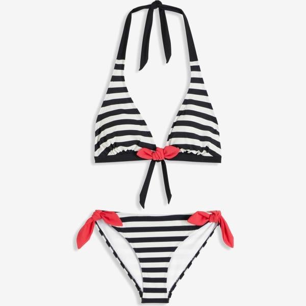 maillot de bain 2 pièces bonprix multicolore à rayures