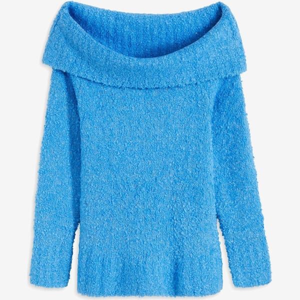 Gros pull femme blanc neige sans bretelles bonprix