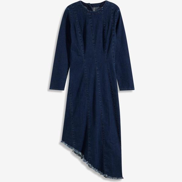 robes asymétriques bonprix bleu