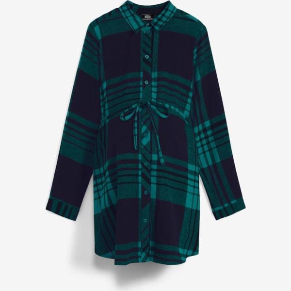 chemisiers bonprix bleu à carreaux