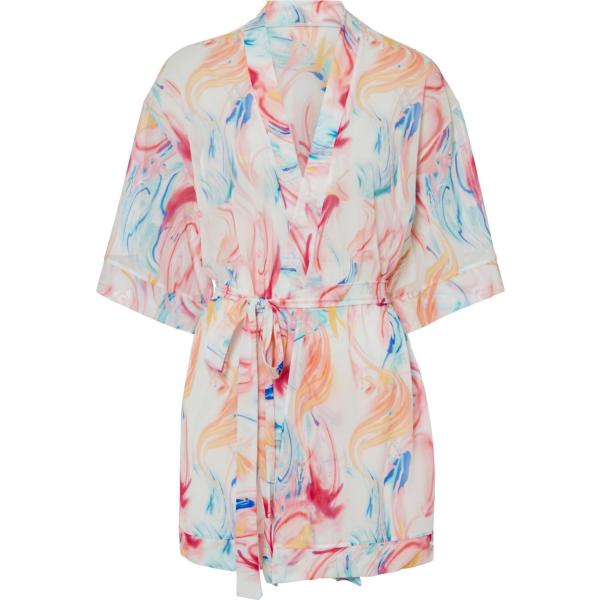 kimono bonprix blanc imprimé