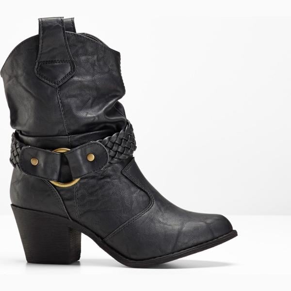 bottines texanes bonprix noir