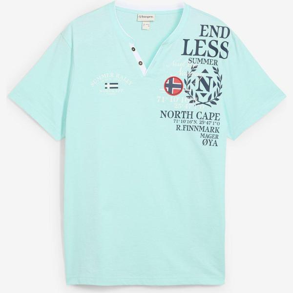 T-shirt homme bleu ciel imprimé laiton bonprix