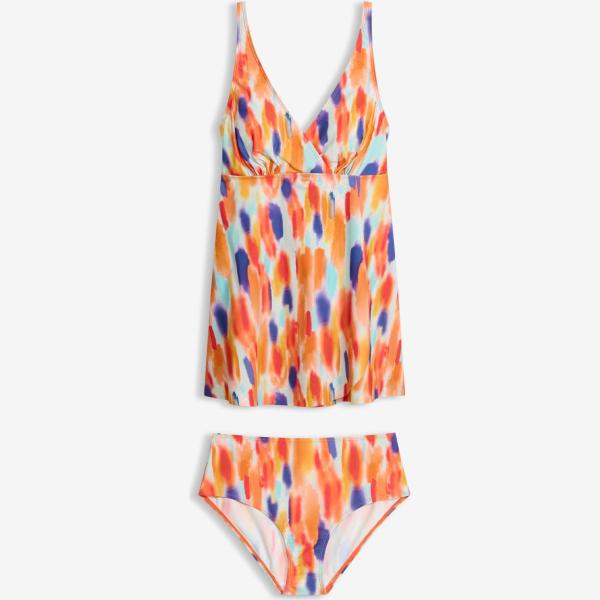 Maillot une pièce femme blanc neige long bonprix