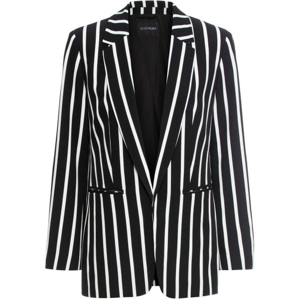 blazers bonprix noir à rayures
