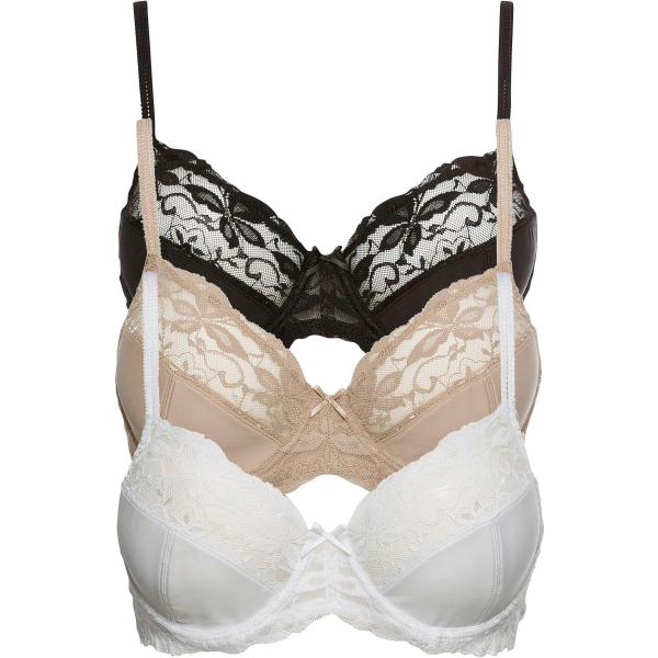Soutien-gorge femme avec armatures gris clair avec dentelle bonprix