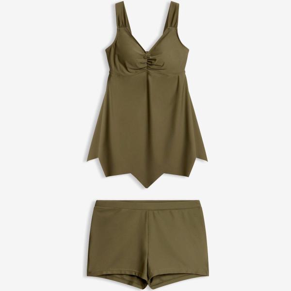 Maillot une pièce femme marron foncé long bonprix