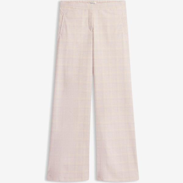 pantalon large en bas bonprix blanc écossais