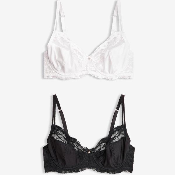 Soutien-gorge femme noir foncé curvy à nœud à bretelles bonprix