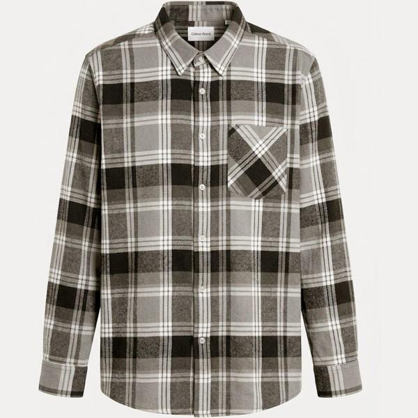 Chemise homme blanc neige à carreaux laiton bonprix