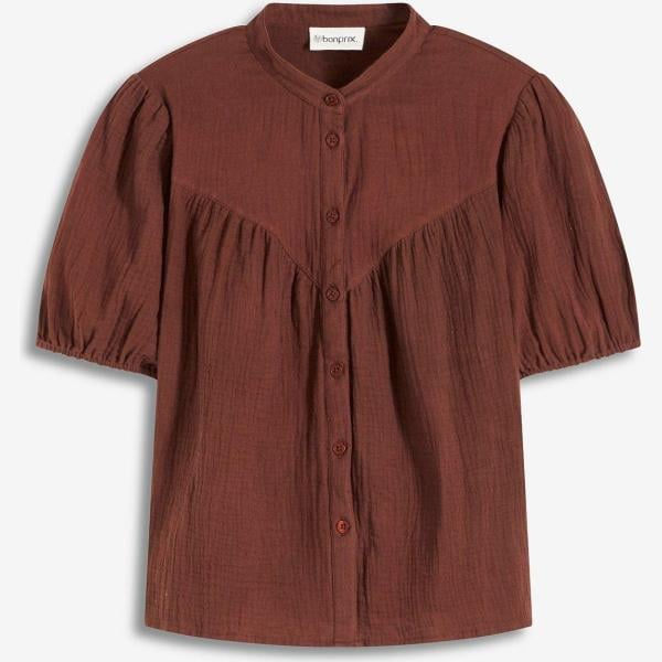 chemises à manches courtes bonprix marron