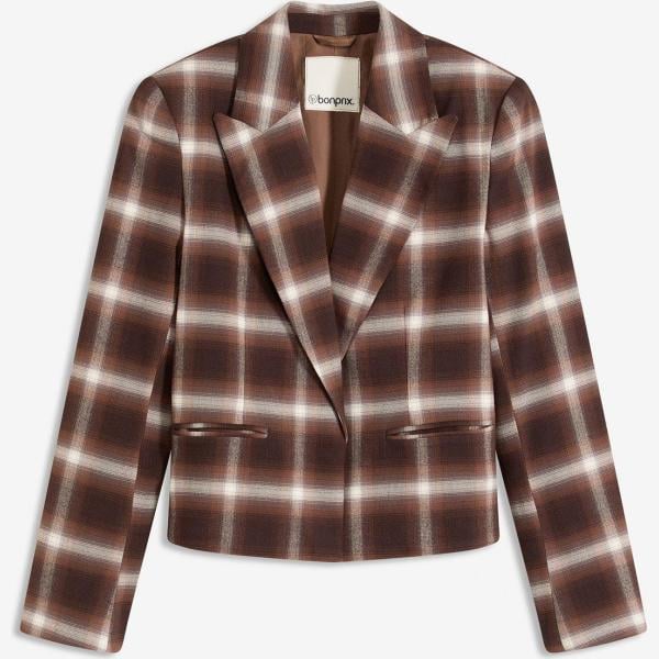 blazers bonprix blanc à carreaux