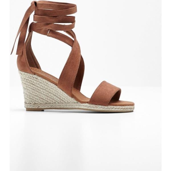 chaussures à semelle compensée bonprix marron