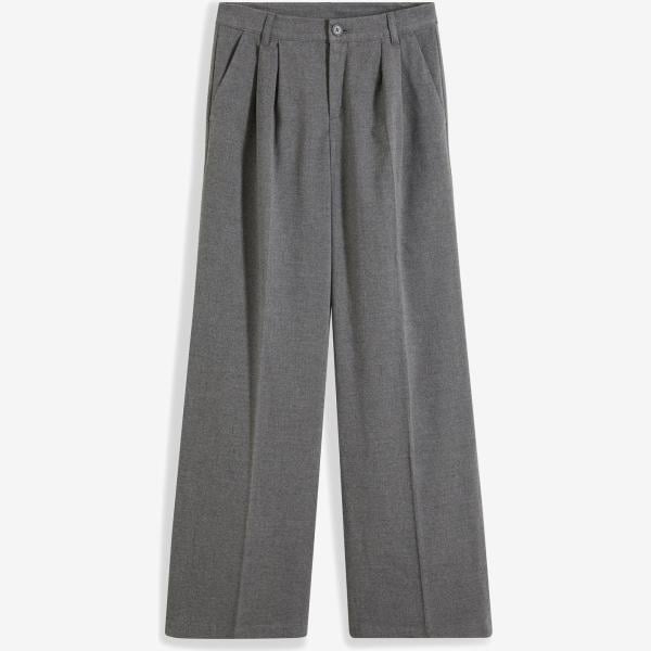 pantalon large en bas bonprix gris