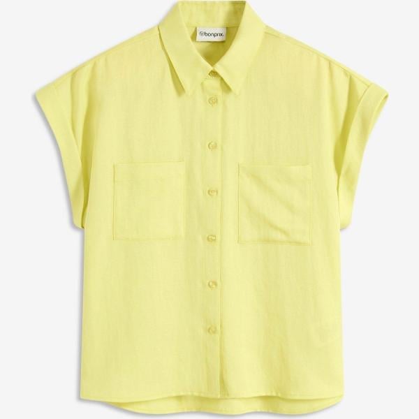 chemises à manches courtes bonprix jaune