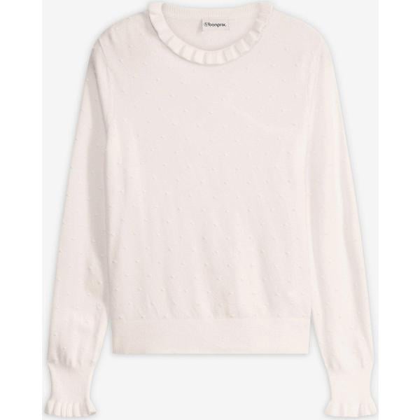 pulls bonprix blanc