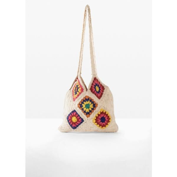 sac cabas bonprix blanc à fleurs