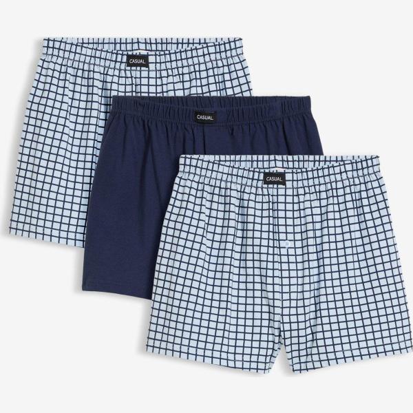 Boxers homme blanc neige à carreaux avec boutons bonprix