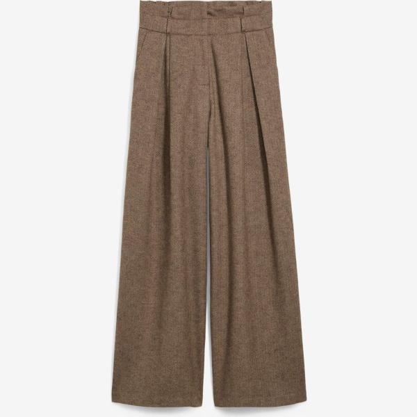 pantalon large en bas bonprix marron