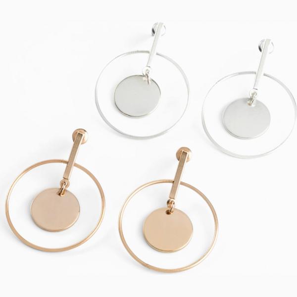 boucles doreilles bonprix gris