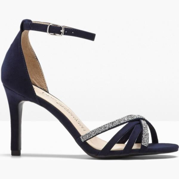 sandales à talon bonprix bleu