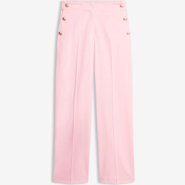 Pantalon large en bas femme rose clair bonprix