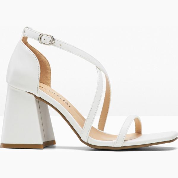 sandales à talon bonprix blanc