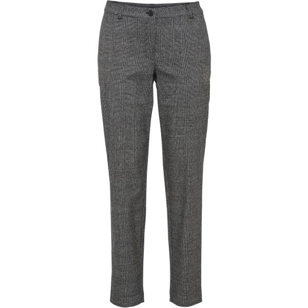 Pantalon  femme blanc neige à carreaux long à fermeture éclair bonprix