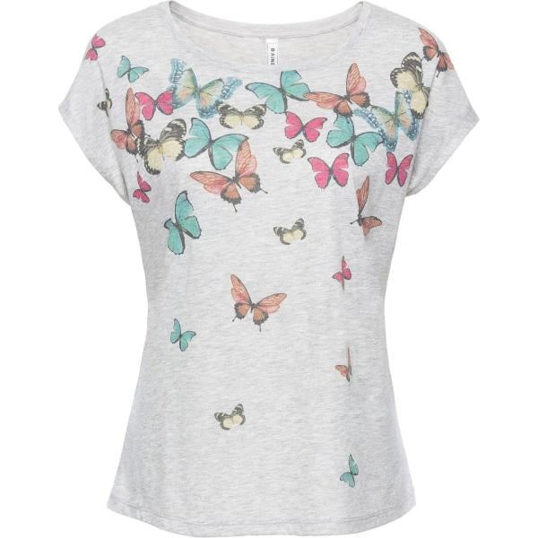 t-shirts bonprix gris imprimé