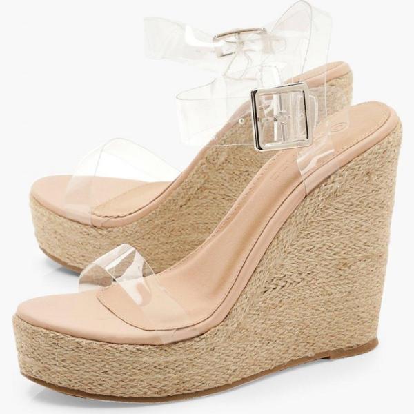 Chaussures à semelles compensées Boohoo marron