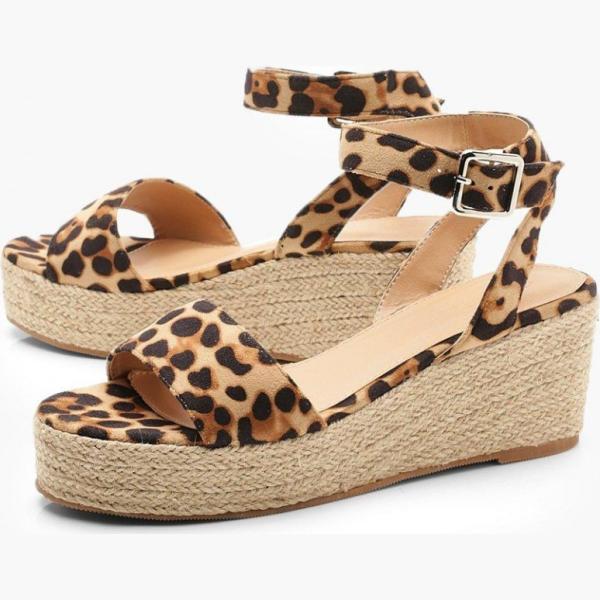 Chaussures à semelles compensées Boohoo animalier