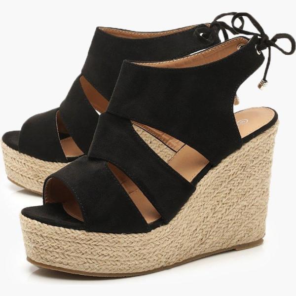 sandales Boohoo noir