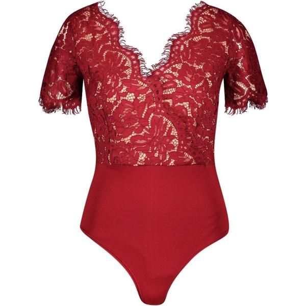body Boohoo rouge