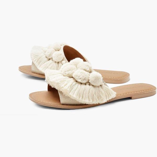 mules Boohoo blanc