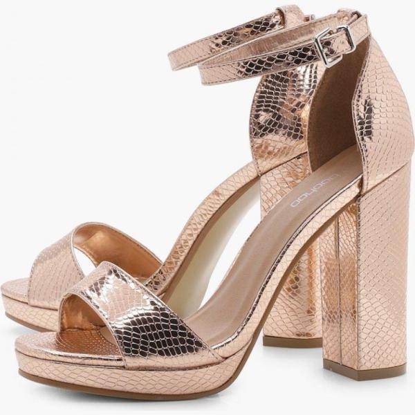 chaussures à talon Boohoo serpent