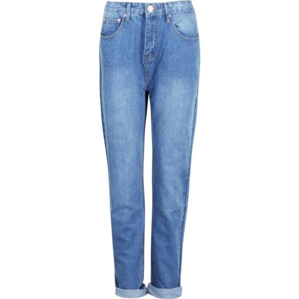 jeans mom Boohoo bleu