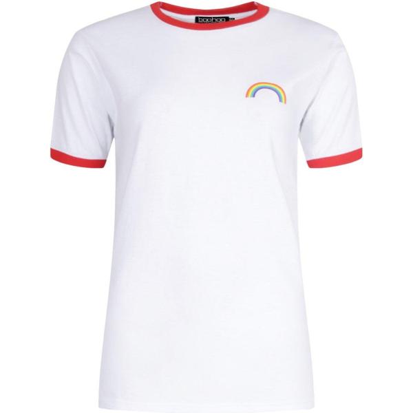 t-shirts Boohoo rouge imprimé