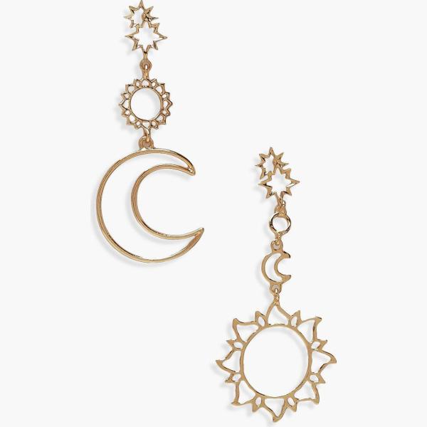 boucles doreilles Boohoo jaune