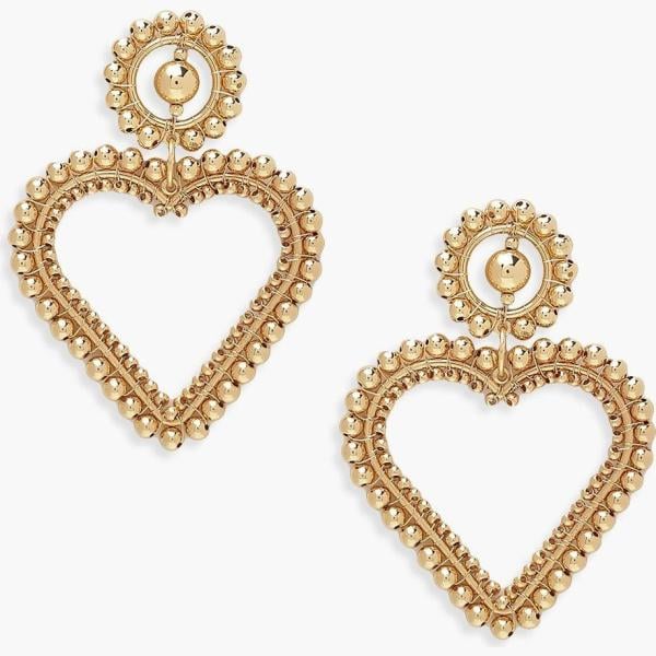 boucles doreilles Boohoo jaune