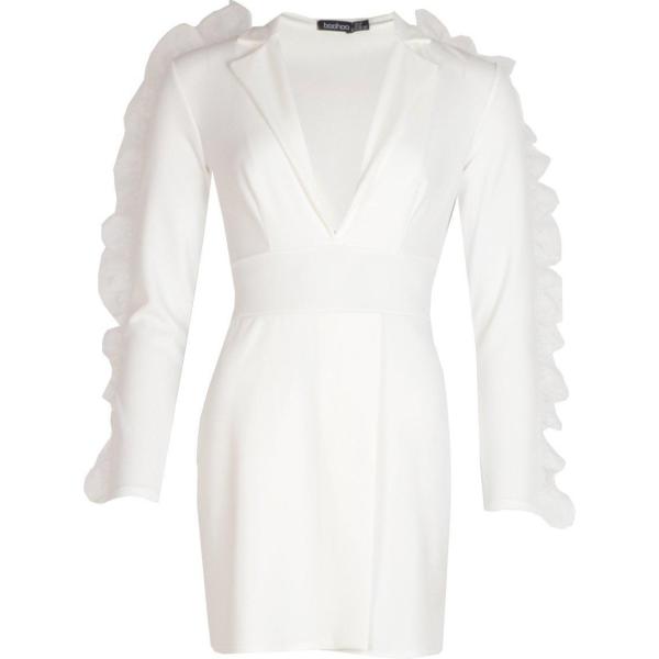 blazers Boohoo blanc