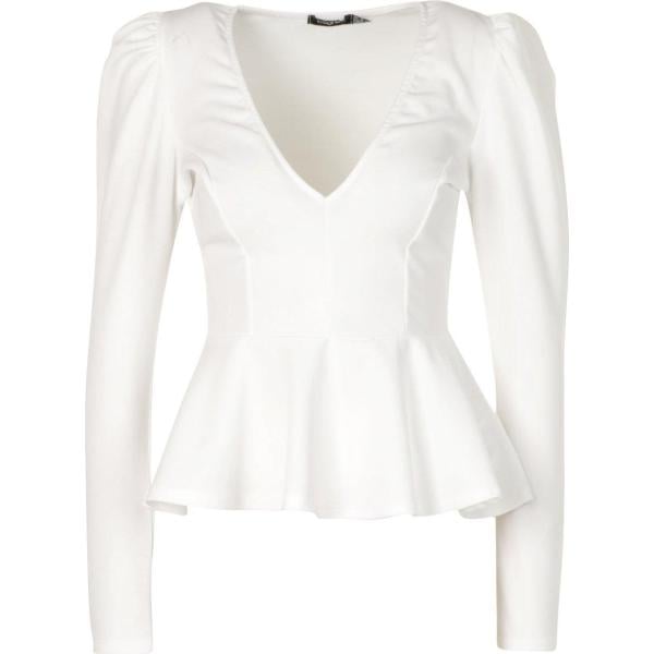 hauts Boohoo blanc