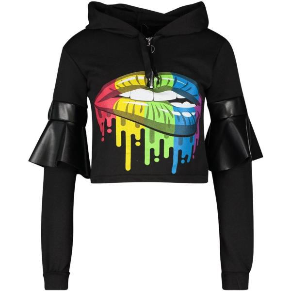 Sweats Boohoo noir imprimé