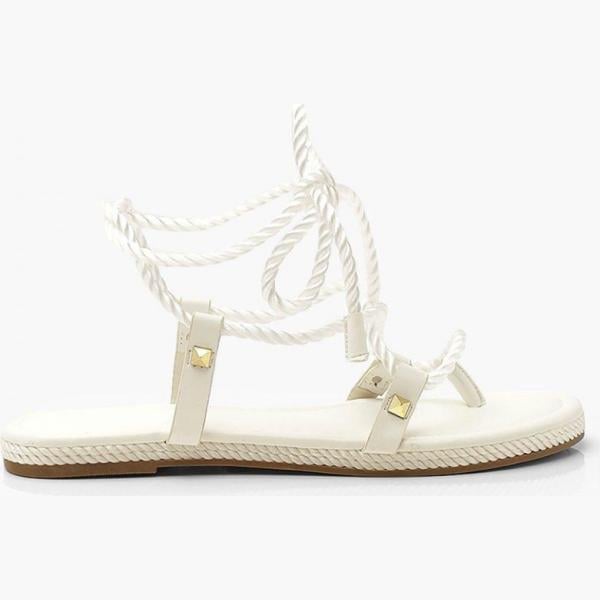 sandales Boohoo blanc